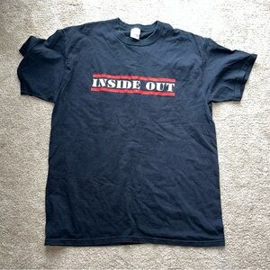 vintage Y2K Inside Out Rare Red Print Shirt XL Hardcore SXE Revelation Punk